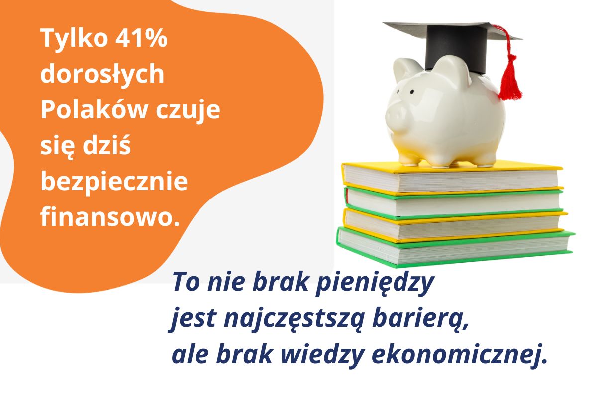 Tylko 41% dorosłych Polaków czuje się dziś bezpiecznie finansowo. To nie brak pieniędzy jest najczęstszą barierą, ale brak wiedzy ekonomicznej.